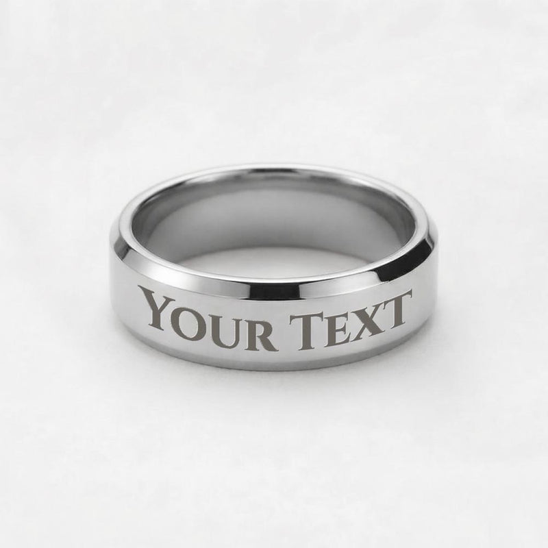Personalized Engraved Men's Ring - Custom Name or Date Band