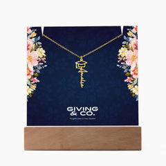 Graduation Cap Name Necklace & Keepsake Acrylic Bundle